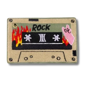 Patch bordado termocolante com fita mista de rock dos anos 90, patch, patches para jaquetas, patches para bolsas, patches para chapéus, patches, patch retrô