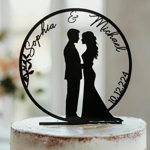Topper per torta nuziale, Topper in legno personalizzato, Topper per torta nuziale in acrilico rustico, Topper per torta sposa sposo personalizzato, Topper per torta anniversario