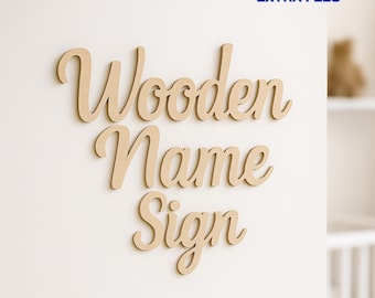 Custom Wood Name Sign, Baby Nursery Decor