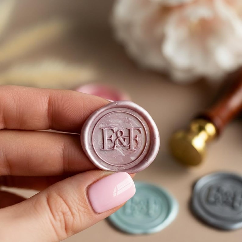 Custom Wax Seal Sticker, 36 Colors Wax Seals Self-Adhesive Backing, 60 Designs Personalized Wax Seal Stickers