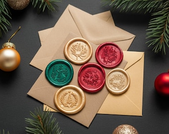 Christmas Custom Wax Seal Stickers Personalized Santa New Year Stamp