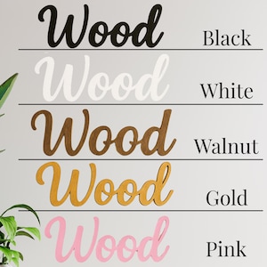 Custom Wooden Words Wood Name Signs  Letters Personalized Wood Design Laser Cut Out Birch Wood Name Nursery Sign Wall Decor Baby Name Sign