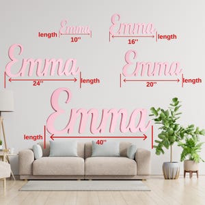 Custom Wood Name Sign: Laser Cut Baby Nursery Decor image 7