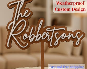 Topper per Torta Nuziale, Topper Personalizzato in Legno, Topper Rustico in Acrilico per Matrimonio, Topper Personalizzato Sposi