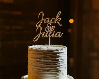 Wedding Cake Topper Custom, Personalized Cake Wood Topper, Rustic Wedding Acrylic Cake Topper, Mr Mrs Cake Topper, Anniversary Cake Toppers