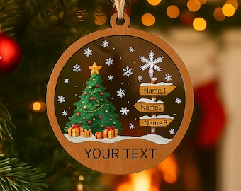 Custom Ornaments Family Name 2026