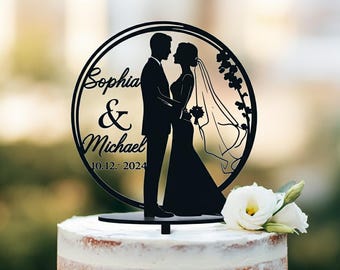 Wedding Cake Topper Custom, Personalized Wood Topper, Rustic Wedding Acrylic Topper, Custom Mr Mrs Cake Topper, Anniversary Cake Toppers