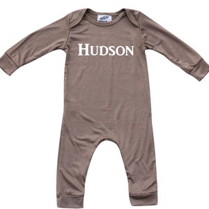Script California Baby Onesies Romper Long Sleeve Neutral Cotton Unique