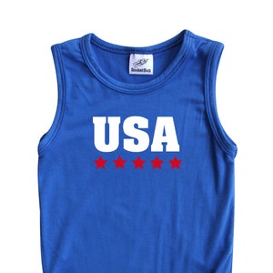 USA Silky Sleeveless Baby Bodysuit for Boys and Girls -Gender Neutral, Baby Shower gift, newborn, summer, 4th of July