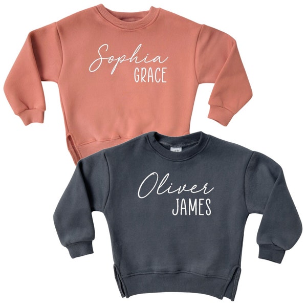 Rocket Bug Personalized First + Middle Name Crewneck Sweatshirt-name gift, baby, toddler, coat, sweater