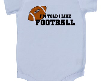I'm Told I Like Golf Baby Romper Sweatshirt, Golfing Bodysuit, Golf...