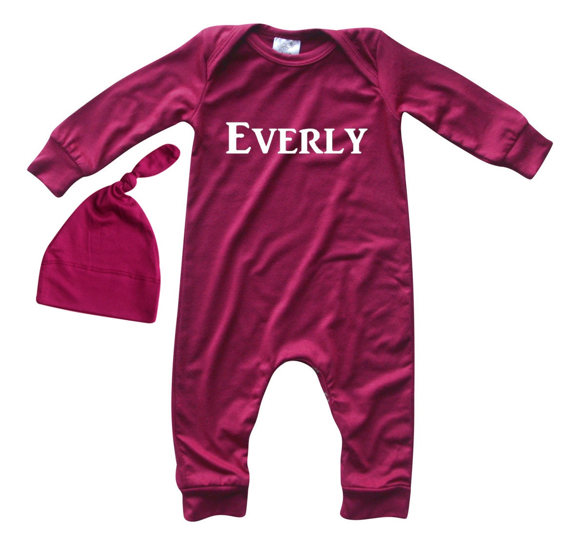 Personalized Silky Long Sleeve Baby Romper Hat Included | Etsy