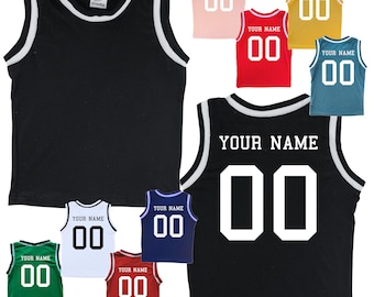 Personalized Sleeveless Basketball Sport Jersey for Toddlers-Customized with Name & Number-BACK, Blank-FRONT, Sports Gift, Birthday Outfit