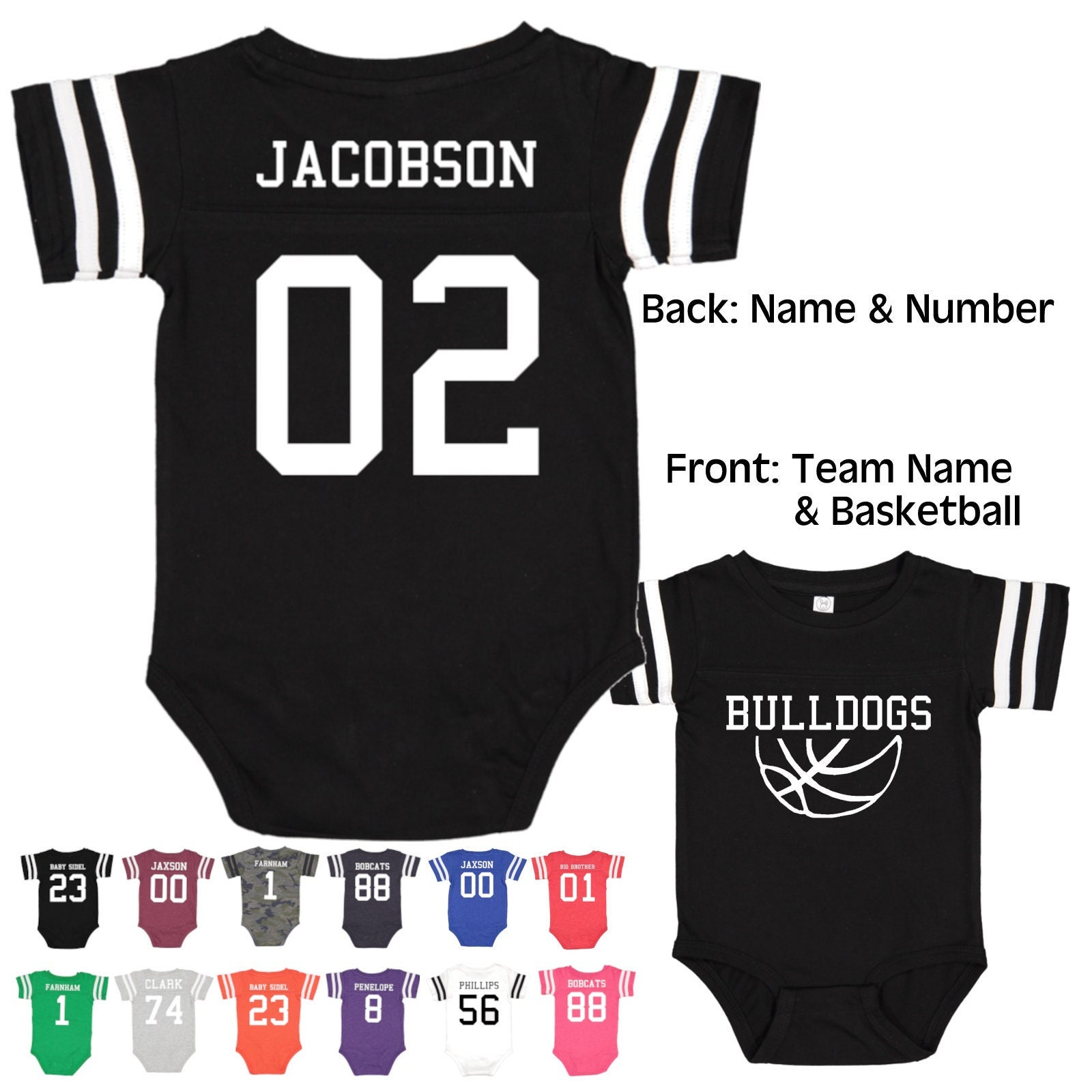 100% Cotton Baby Boy/Girl Number and Letter Print Basketball Sporty Long-sleeve Jumpsuit