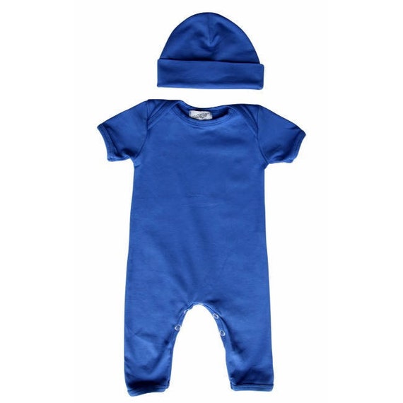 royal blue baby romper