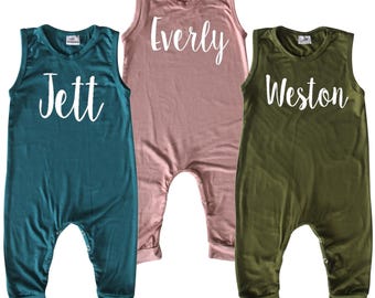 Sleeveless  Personalized Silky Baby Romper for Boys and Girls-Boy, Girl, Gender Neutral Baby Shower gift, newborn gift