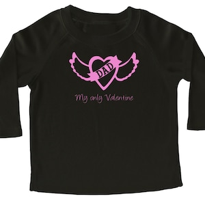 Dad Valentine Tattoo - Valentine&#39;s Day long sleeve t-shirt for baby and toddler, gender neutral