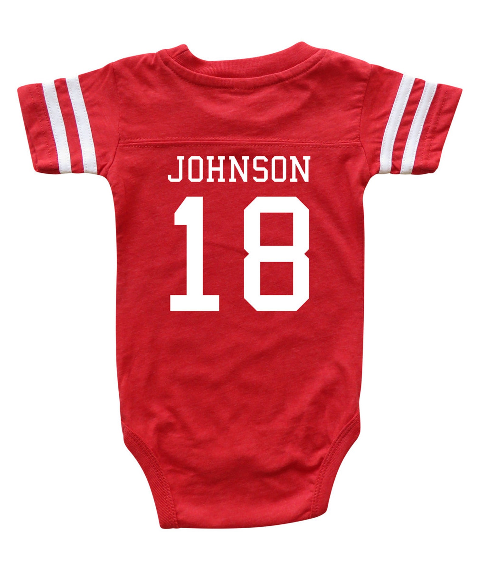 Custom Cotton Football Sport Jersey Baby Bodysuit Personalized Etsy