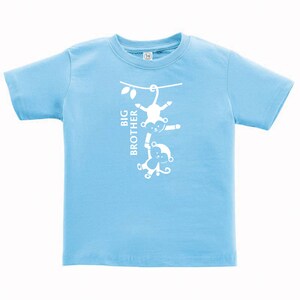 Big Brother Monkey Toddler T-shirt-sibling, little brother, little sister, big brother, big sister, matching sibling shirts, baby shower