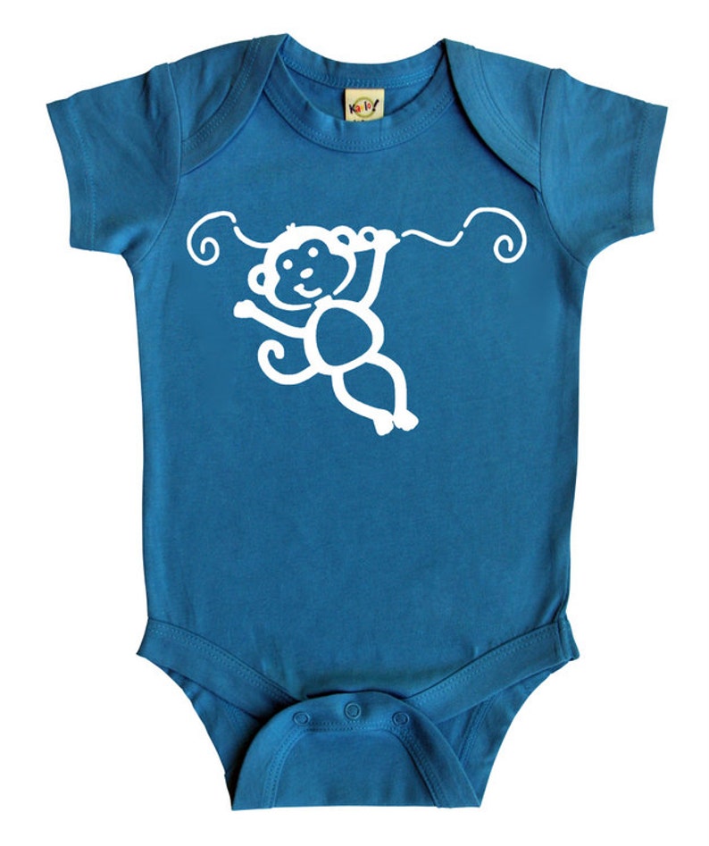 Monkey Silhouette Baby Bodysuit