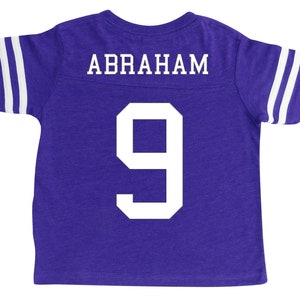 Custom Cotton Football Sport Jersey Toddler and Child Personalized with Name and Number-Back Only-Toddler Gift, Sports Gift, game day image 7