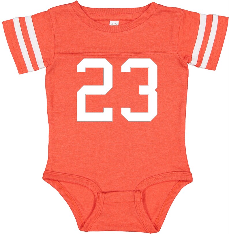 Custom Cotton Football Sport Jersey Baby Bodysuit Personalized Etsy