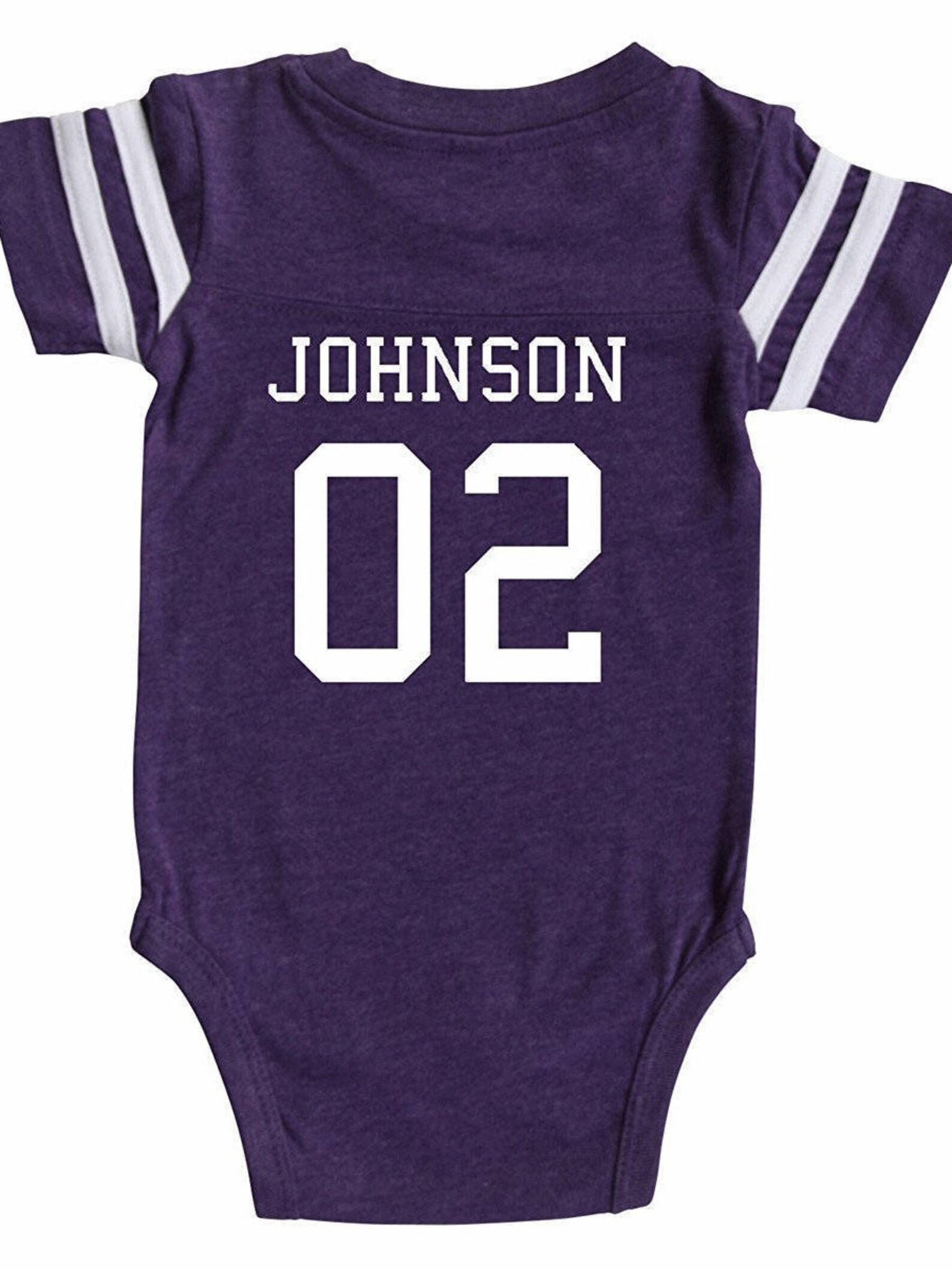 Custom Cotton Football Sport Jersey Baby Bodysuit Personalized Etsy
