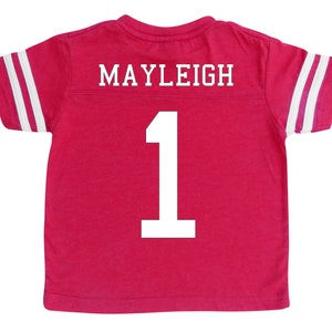 Custom Cotton Football Sport Jersey Toddler and Child Personalized with Name and Number-Back Only-Toddler Gift, Sports Gift, game day image 8