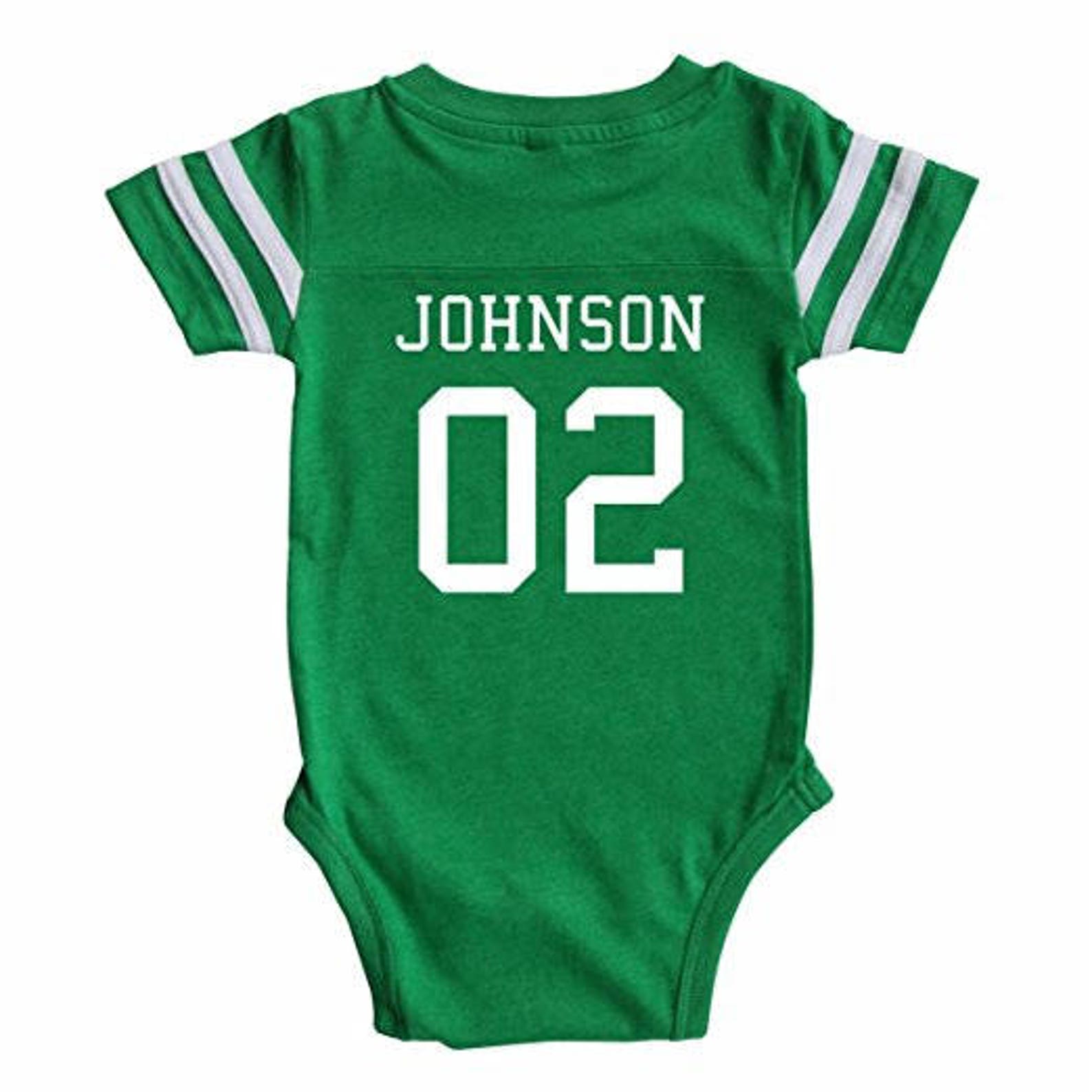Custom Cotton Football Sport Jersey Baby Bodysuit Personalized Etsy