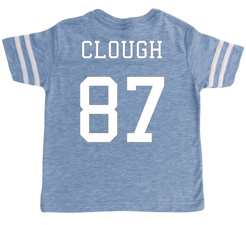 Custom Cotton Football Sport Jersey Toddler and Child Personalized with Name and Number-Back Only-Toddler Gift, Sports Gift, game day image 5