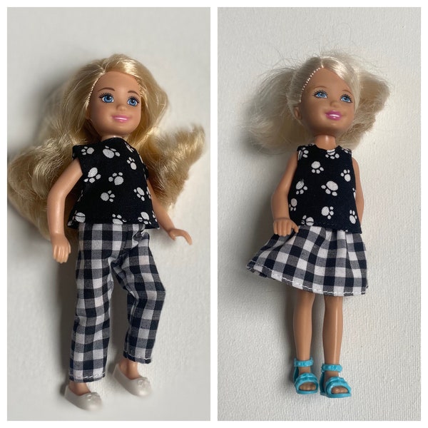 Handmade 5.5” Fashion Doll Clothes for Little Sister Doll by P D Reneau