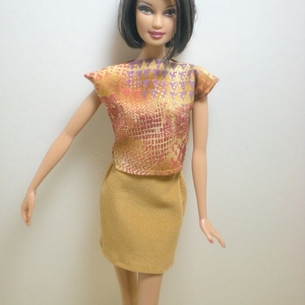 LAST ONE! Handmade Barbie Clothes Barbie Silkstone Vintage Basics LIV Designs by P D Reneau (S607)