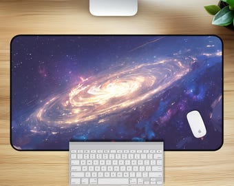 Galactic Spiral Desk Mat – Cosmic Galaxy Non-Slip Mouse Pad