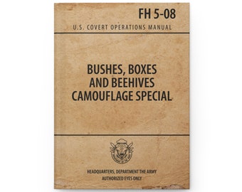 Fallout 4 US Covert Operations Manual - "Bushes, Boxes and Beehives Camouflage Special" Field Manual - FH 5-08 Perk Magazine Gift Prop