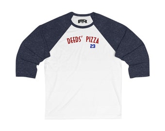 Mr Deeds - Deeds' Pizza Unisex 3\4 Sleeve Baseball Tee