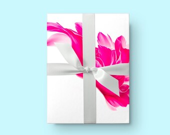 Passion Pink Flower Gift Wrap