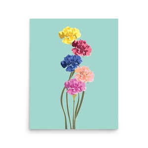 Carnation Flower Stack Art Print