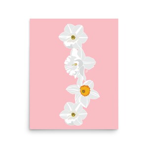White Daffodils Stack Art Print
