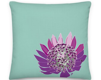 Astrantia Flower #3 Premium Pillow