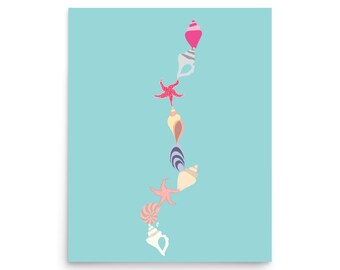 Seashell Stack Art Print