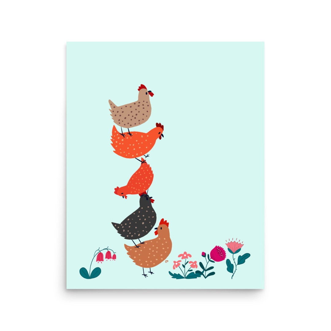 Chicken Stack Art Print - Etsy