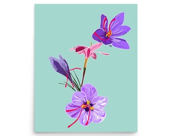 Saffraan bloem stapel Art Print