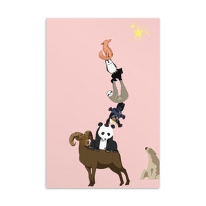 Cartes postales à motifs d'animaux – Lot de 5