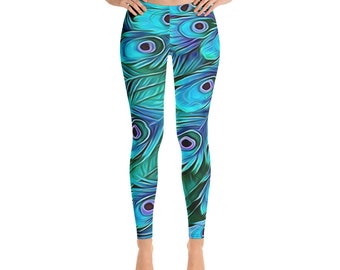 Peacock Leggings - Etsy