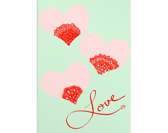 Love Hearts Postcards – Set of 5