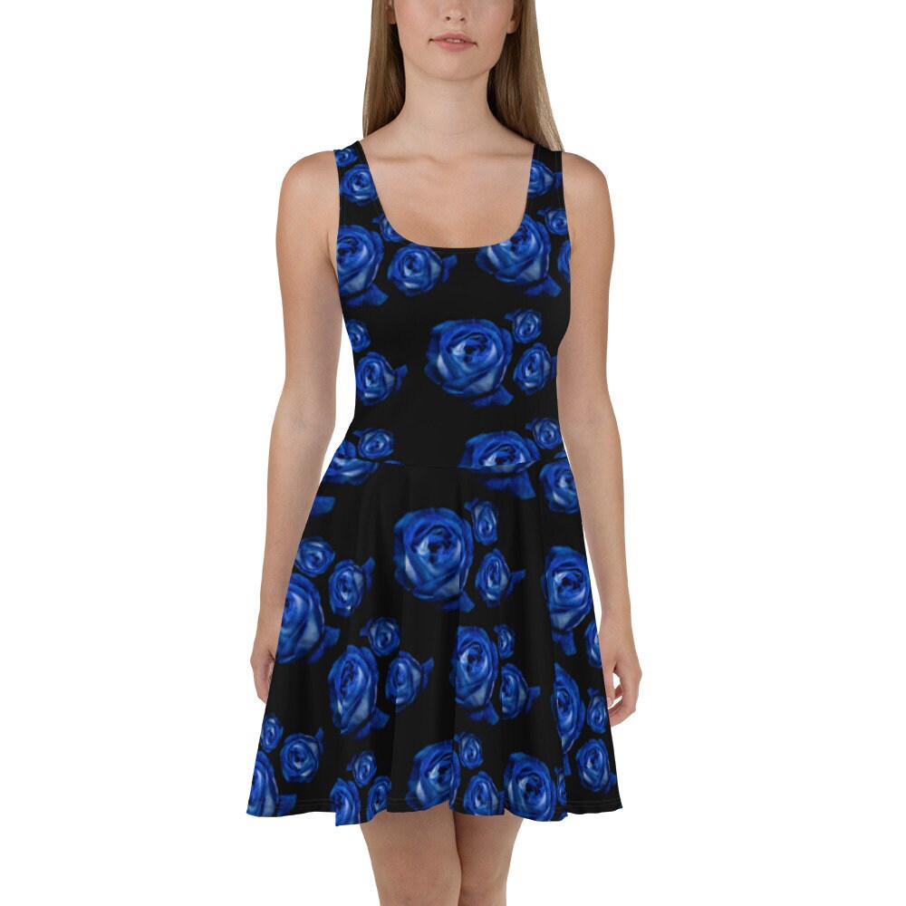 navy blue floral skater dress Yours London Women's Plus Size Navy Blue Floral Midi Skater Dress Size 14