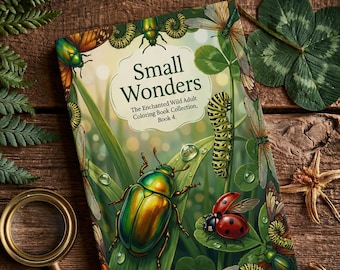Small Wonders — Adult Coloring Book PDF | Printable Digital Download | Insect Bug Macro Art | The Enchanted Wild Collection Book 4