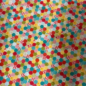 Riley Blake Designs Bright Octagan Design Yellow Orange Teal