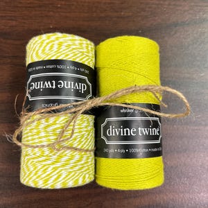 Divine Twine. Lime Green/Green, Baker's Twine