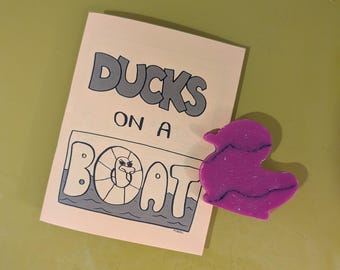 Canards sur un bateau